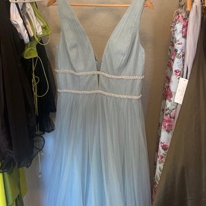 Tulle Ballgown Bridesmaid Dress in light blue